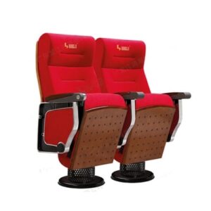 Ghế HJ9625 | Ghế hội trường đơn đệm mút đúc, ốp gỗ lưng và tay cầm