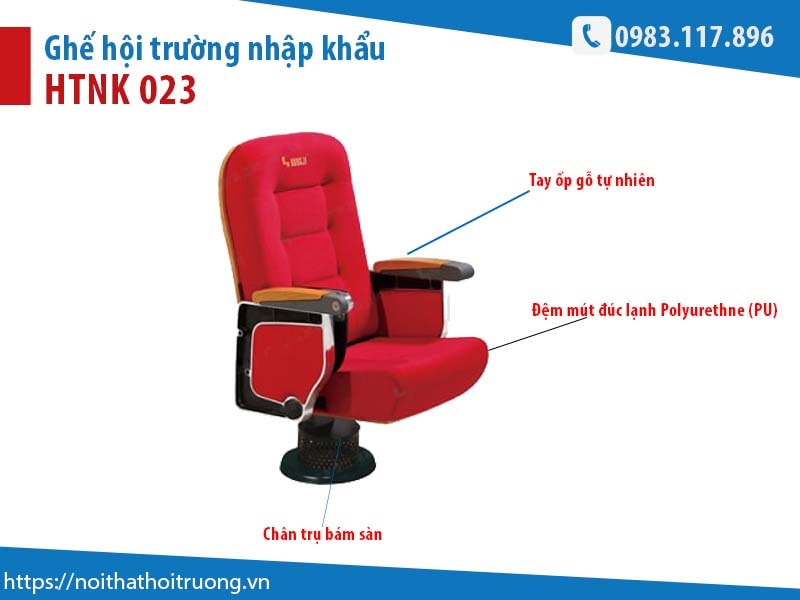 Ghế hội trường nhập khẩu HTNK 023 kèm bàn viết Ghế hội trường nhập khẩu HTNK 023 kèm bàn viết