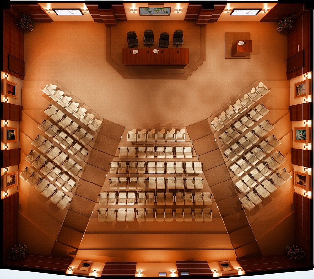 Đảm bảo lối đi Gợi ý thiết kế hội trường với 3 dãy ngồi chính