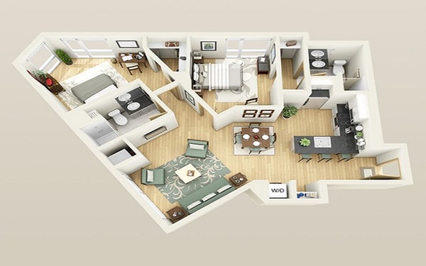 Những căn hộ khuyết góc không lợi về phong thủy Những cấm kỵ nên tránh trong phong thủy nhà chung cư