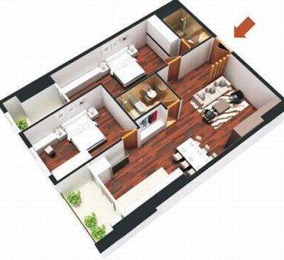 Nhà vệ sinh ở giữa là điều đại kỵ phong thủy Những cấm kỵ nên tránh trong phong thủy nhà chung cư