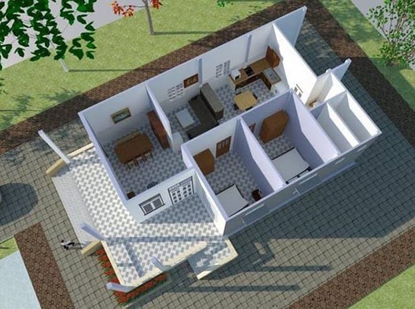 Bố trí kiểu nhà cấp 4 theo phong thủy