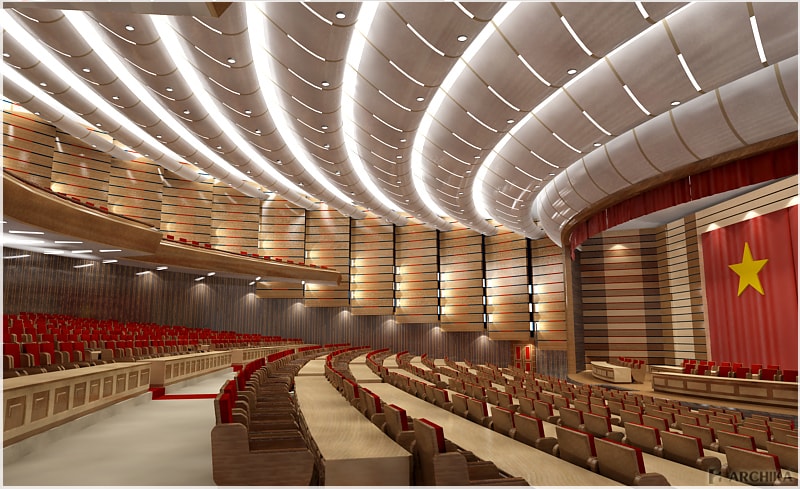 Bàn ghế hội trường, sắp xếp sao cho khoa học?