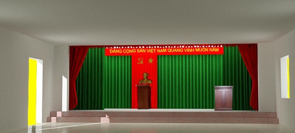 Bài trí không gian hội trường nên dùng loại rèm nào?