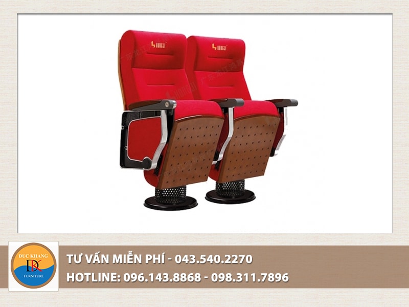 Ghế hội trường HTNK 022 có chân trụ và  bàn viết giúp không gian có nhiều tiện nghi được nhiều người lựa chọn