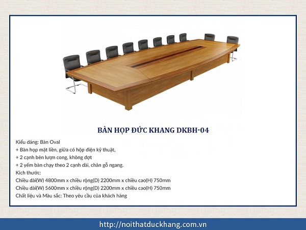 Đây là một mẫu bàn bàn họp cao cấp dành cho 30 người của nội thất Đức Khang được nhiều người ưa chuộng