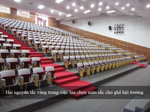 Ghế hội trường có màu tương đồng với màu của tổng thể nội thất  Ghế hội trường có màu tương đồng với màu của tổng thể nội thất