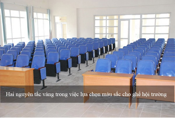 Ghế hội trường có màu tương phản với màu tổng thể nội thất Ghế hội trường có màu tương phản với màu tổng thể nội thất