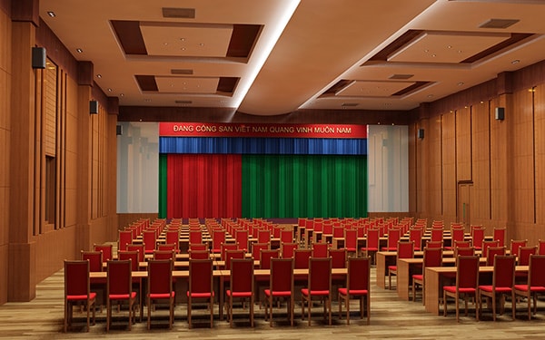 Những vật dụng cơ bản của sân khấu hội trường cơ quan nhà nước