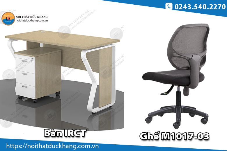 Bàn IRCT Đức Khang kết hợp ghế M1017-03
