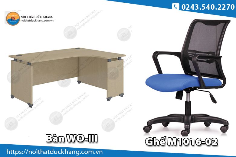 Bàn WO-III Đức Khang kết hợp ghế M1016-02