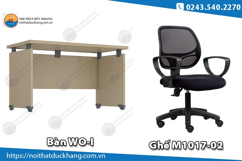 Bàn WO-I Đức Khang kết hợp ghế M1017-02