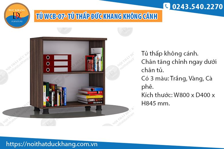 Tủ thấp không cánh WCB-07 Tủ thấp không cánh WCB-07