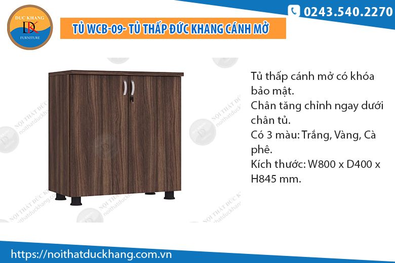 Tủ thấp cánh mở WCB-09 Tủ thấp cánh mở WCB-09