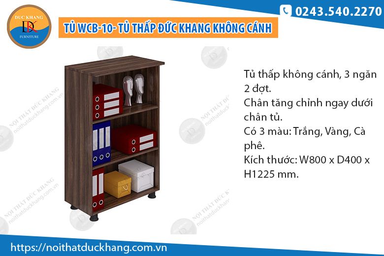 WCB-10 - Tủ tài liệu không cánh Đức Khang WCB-10 - Tủ tài liệu không cánh Đức Khang
