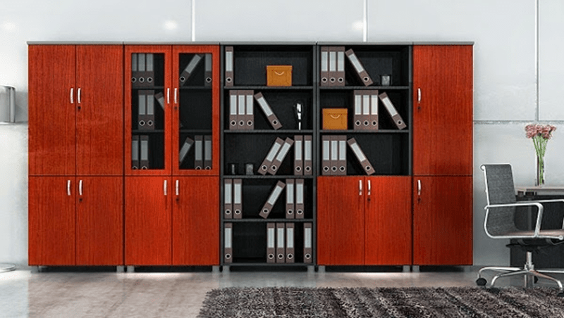 Tủ văn phòng gỗ công nghiệp MFC bề mặt Melamine Tủ văn phòng gỗ công nghiệp MFC bề mặt Melamine