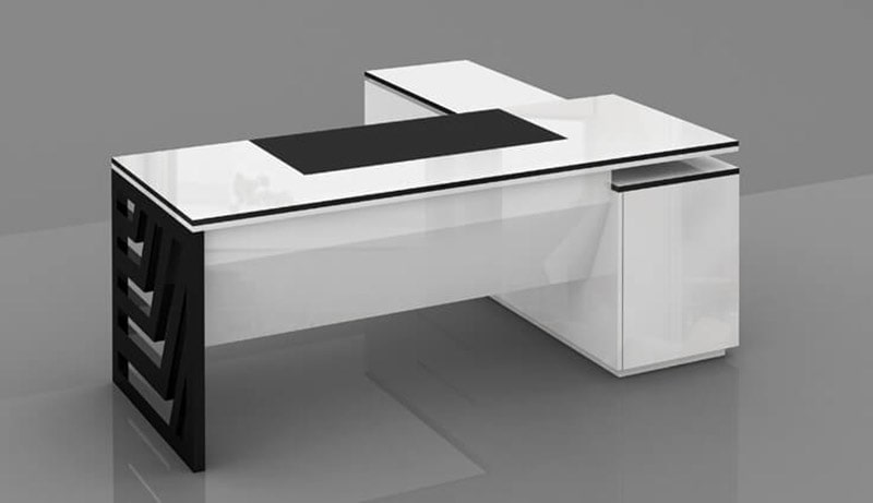 Top 5 mẫu bàn giám đốc màu trắng DKF đẹp nhất 2021