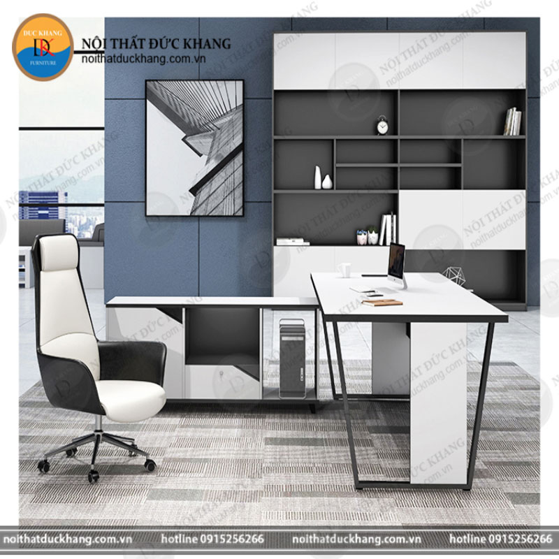 DKBGDCS22 – Bàn giám đốc DKF kèm hộc tủ di động tiện lợi