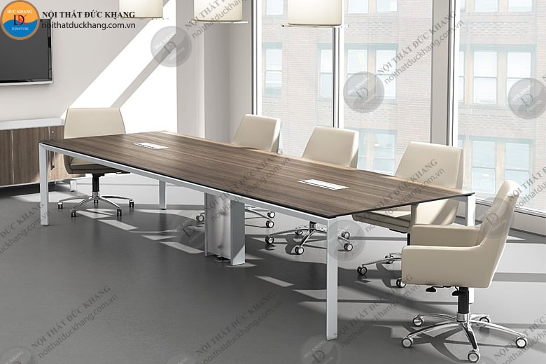 Bàn họp chân sắt 2m4 hiện đại Đức Khang DKBHCS16