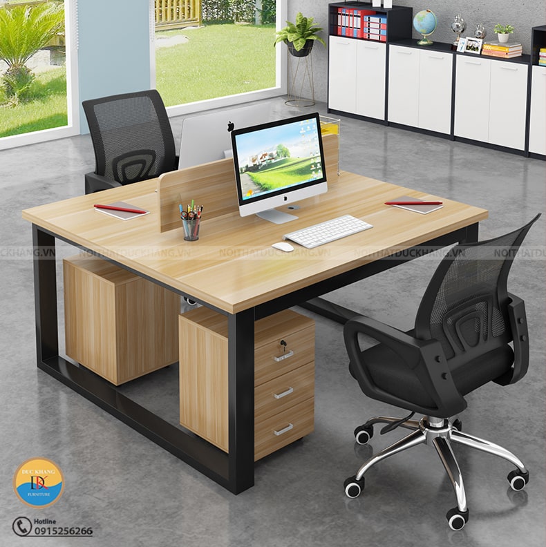 DKMD114| Module bàn làm việc nhóm 2 chỗ DKF chân sắt, không kèm hộc tủ di động và vách ngăn DKMD114| Module bàn làm việc nhóm 2 chỗ DKF chân sắt, không kèm hộc tủ di động và vách ngăn