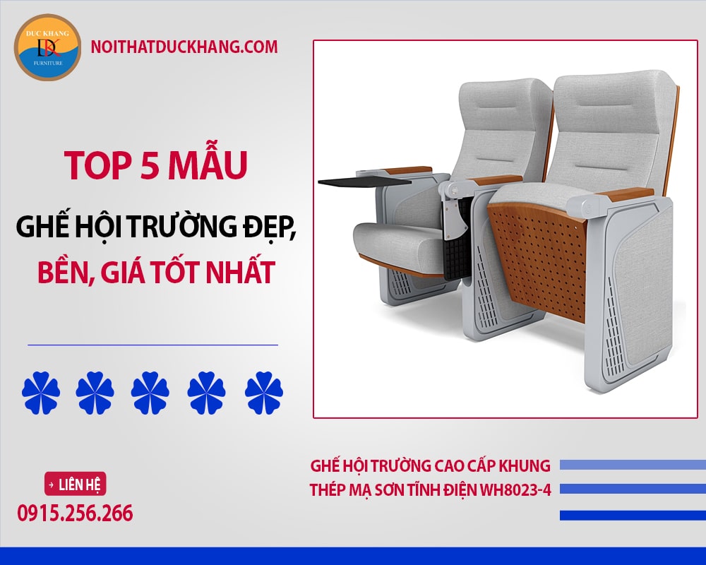 Top 5 mẫu ghế hội trường đẹp, bền, giá tốt nhất 2025