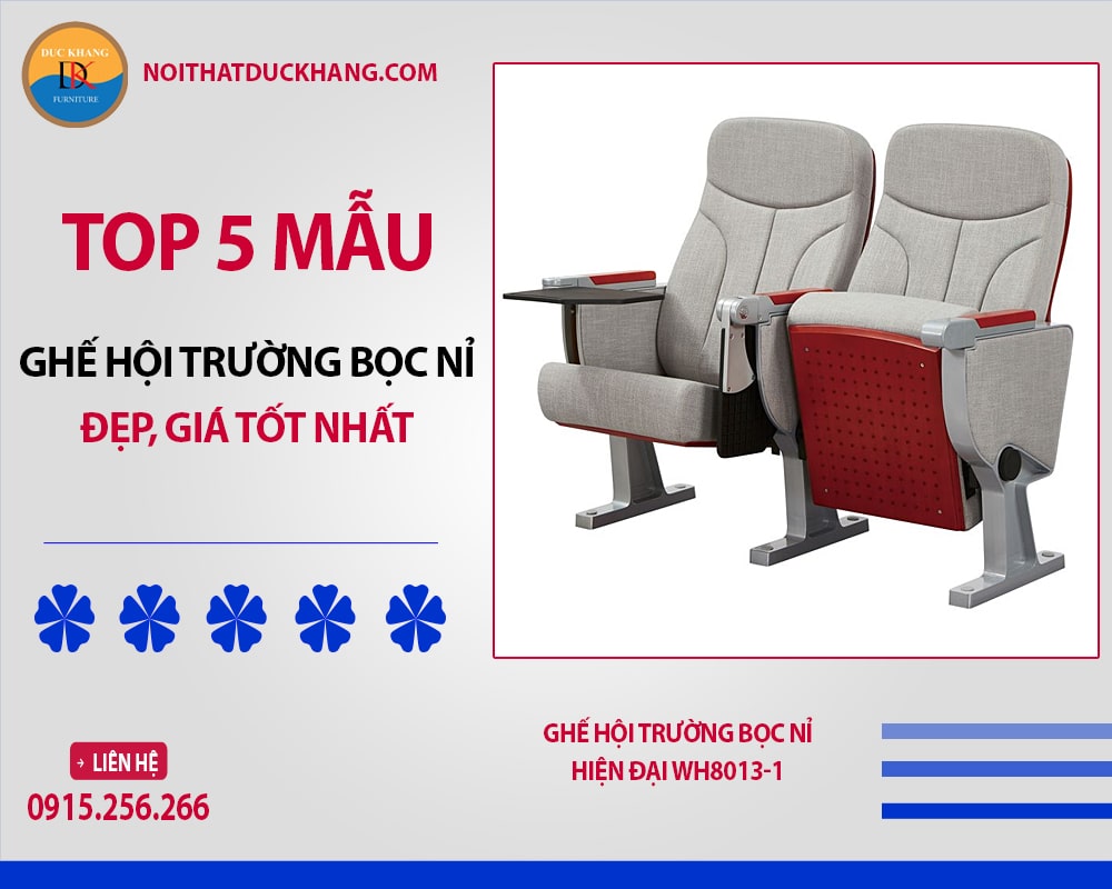 Ghế hội trường bọc nỉ hiện đại WH8013-1 Ghế hội trường bọc nỉ hiện đại WH8013-1