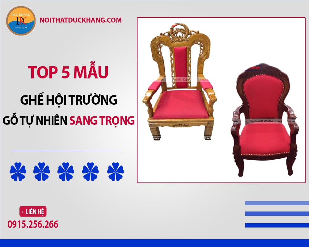 Top 5 mẫu ghế hội trường gỗ tự nhiên sang trọng, bền đẹp 2025