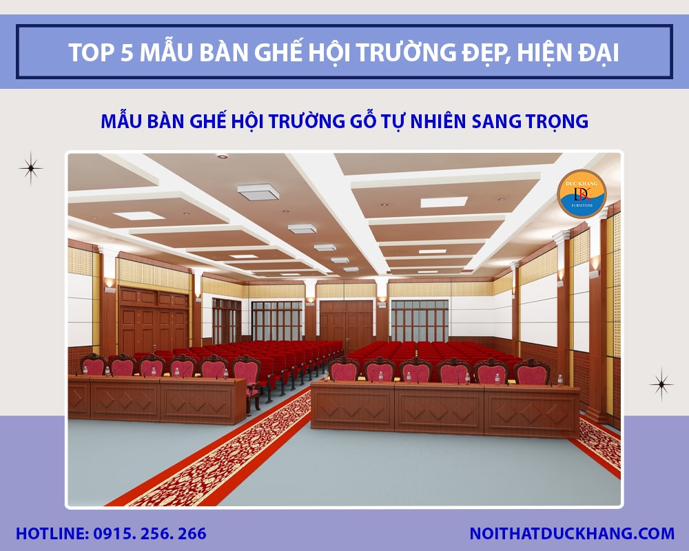 Top 5 mẫu bàn ghế hội trường đẹp, hiện đại, giá tốt 2025