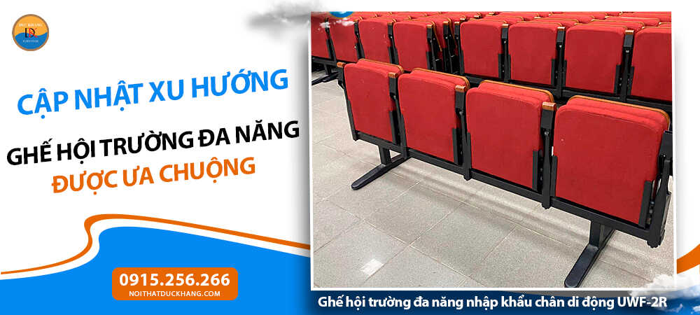 Ghế hội trường đa năng nhập khẩu chân di động UWF-2R