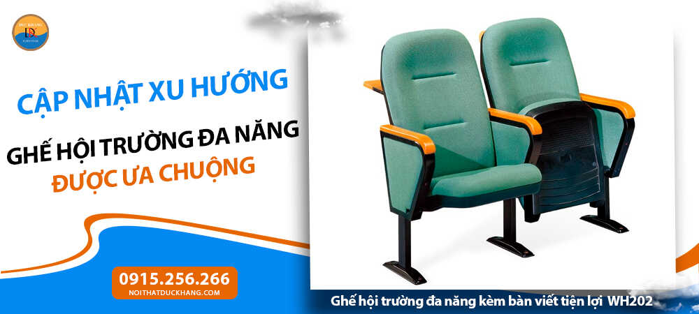 Ghế hội trường đa năng kèm bàn viết tiện lợi  WH202