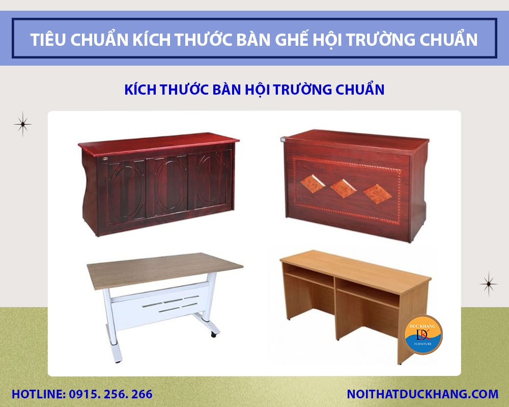 Kích thước bàn hội trường chuẩn