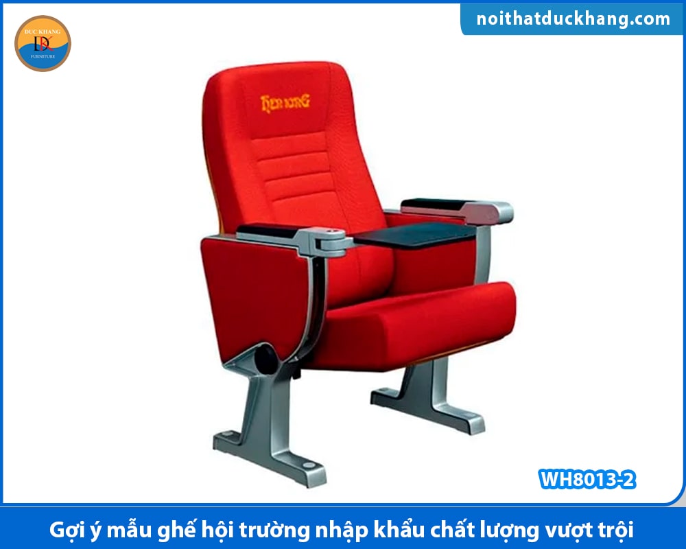 Ghế hội trường nhập khẩu chân nhôm đúc kèm bàn viết WH8013-2 Ghế hội trường nhập khẩu chân nhôm đúc kèm bàn viết WH8013-2
