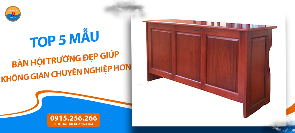 Mẫu bàn hội trường đẹp bằng gỗ phủ Veneer hiện đại, cao cấp DKBHT41 Mẫu bàn hội trường đẹp bằng gỗ phủ Veneer hiện đại, cao cấp DKBHT41