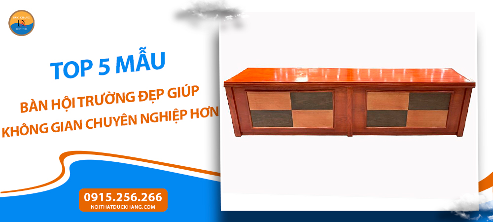 Bàn hội trường gỗ phủ Veneer cao cấp DKBHT39 Bàn hội trường gỗ phủ Veneer cao cấp DKBHT39