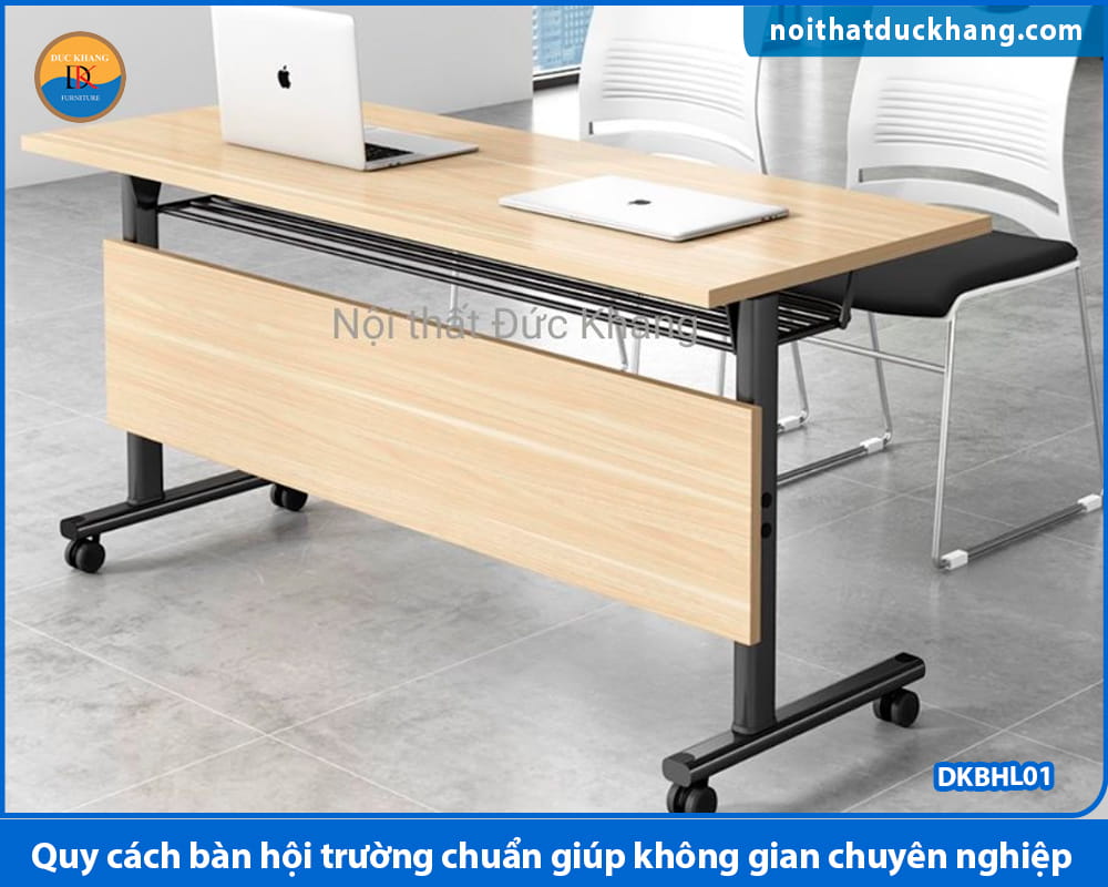 Quy cách bàn hội trường sử dụng khung kim loại Quy cách bàn hội trường sử dụng khung kim loại