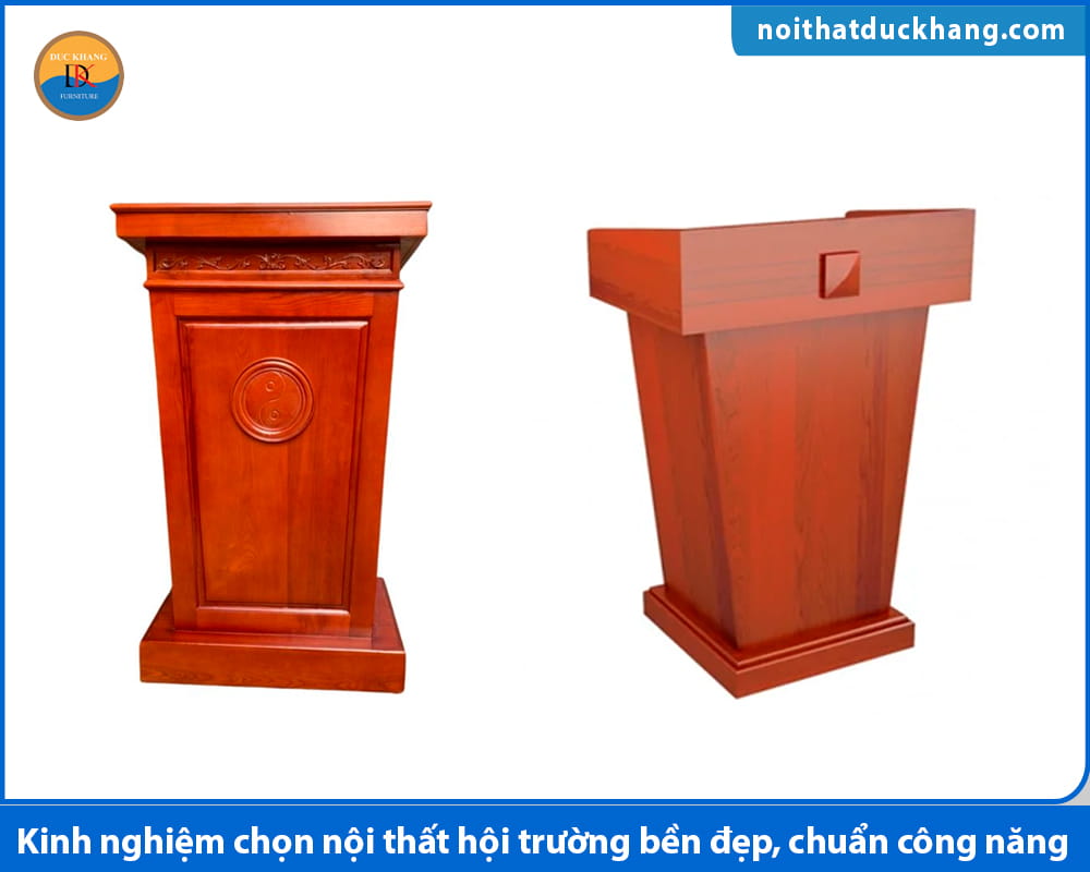 Bục phát biểu và các hạng mục nội thất hội trường khác