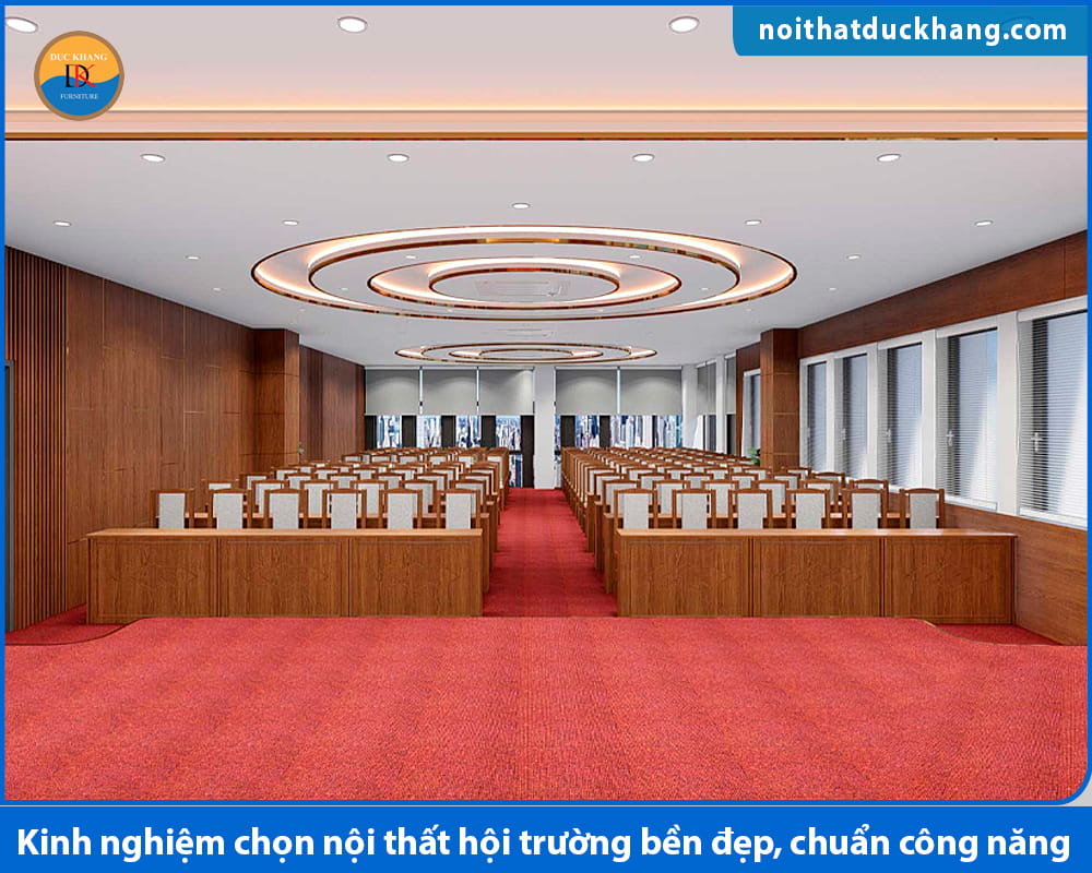 Kinh nghiệm chọn nội thất hội trường bền đẹp, chuẩn công năng