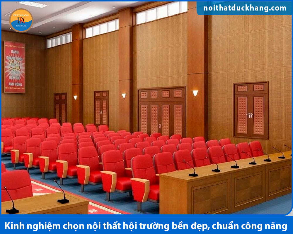 Kinh nghiệm chọn nội thất hội trường bền đẹp, chuẩn công năng