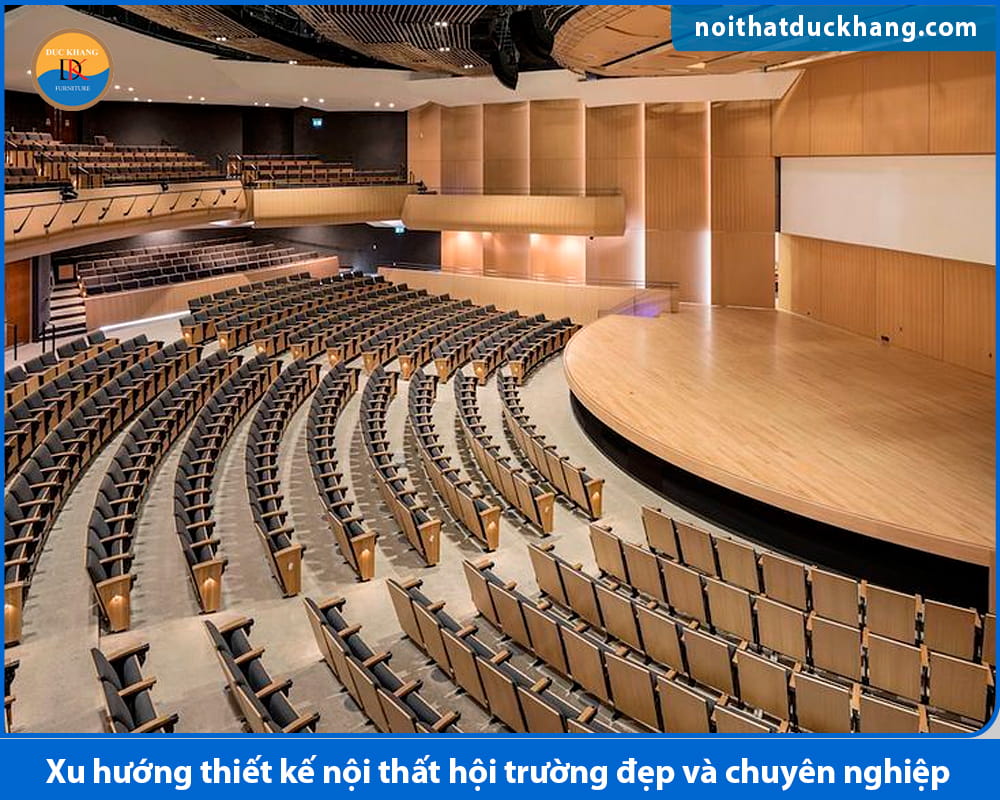 Xu hướng thiết kế nội thất hội trường đẹp và chuyên nghiệp